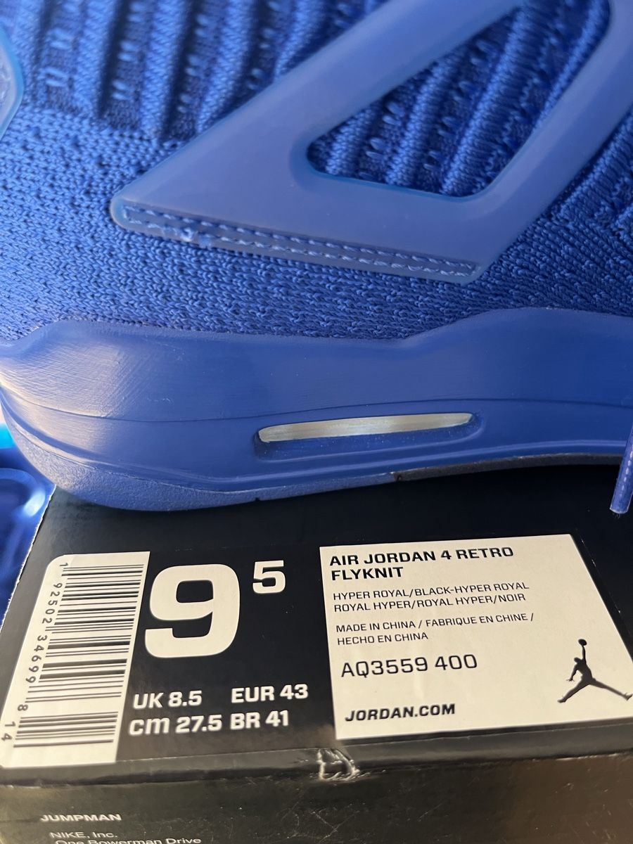 Jordan Scarpe da uomo: Jordan 4 Flyknit royal blue – Nuovo e nell'imballaggio originale da Epalinges venduto da DukeNoble 1