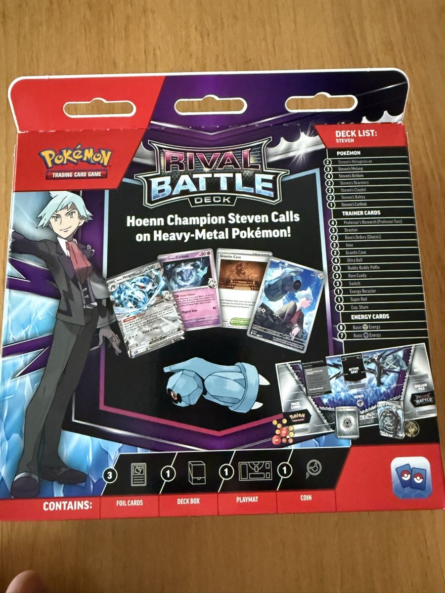 Pokémon Carte collezionabili: Pokemon Rival Battle Deck Steven neu ungeöffnet – Nuovo e nell'imballaggio originale da Oberengstringen venduto da sigurros 3