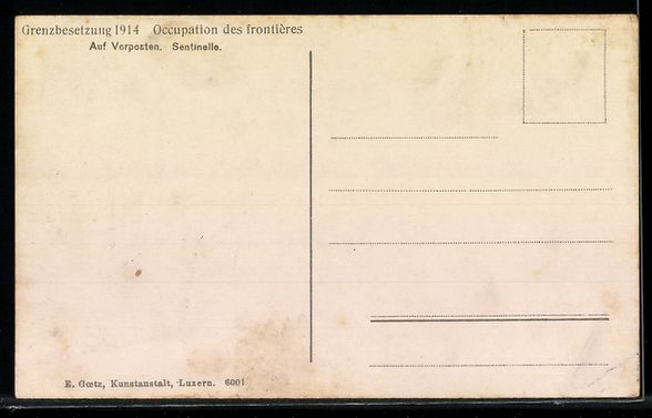 Foto, Lettere & Cartoline: Grenzbesetzung 1914, schweizer Wachsolda – Usato da Berlin venduto da bartko-reher 1