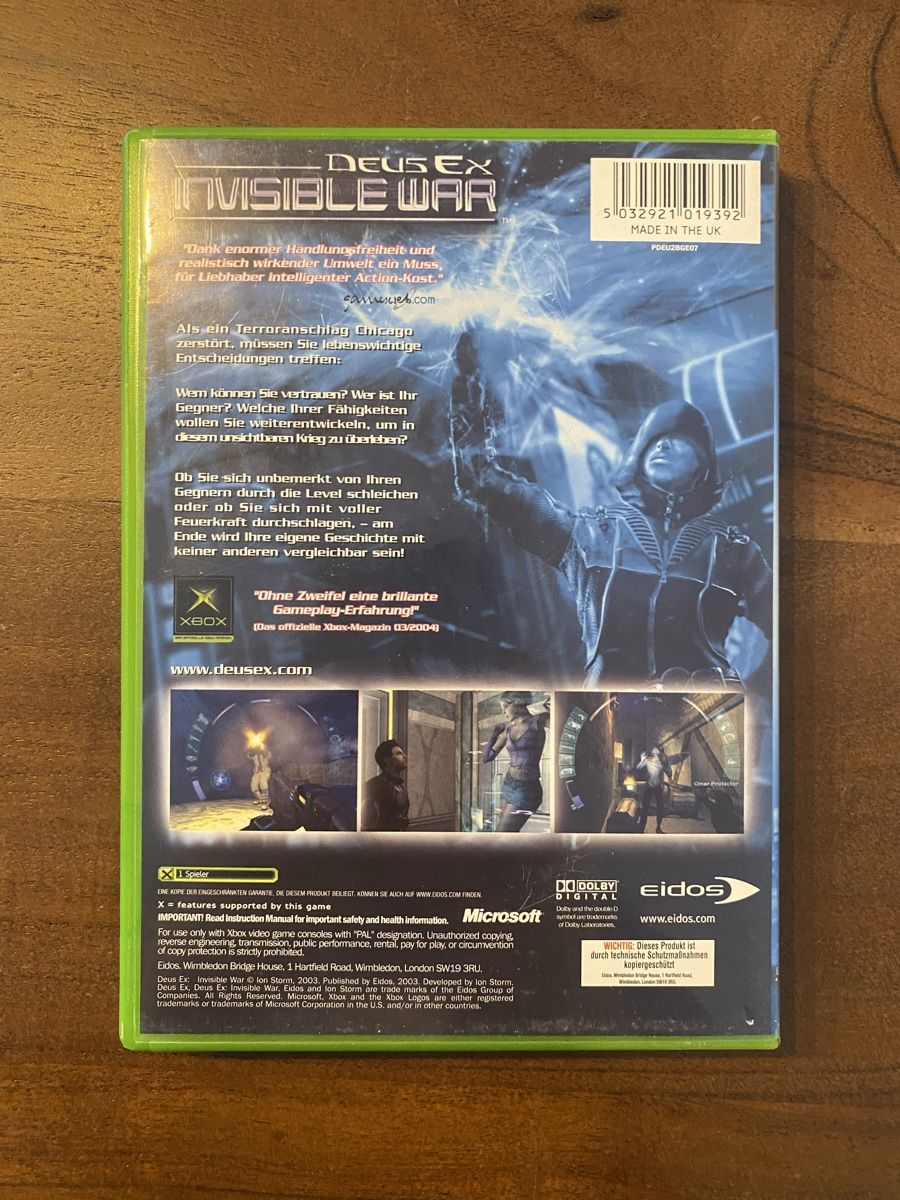 Microsoft Spiele: Deus Ex: Invisible War für Xbox – Gebraucht aus Thunstetten von Virus_33 2