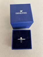 Anello Swarovski con pietra blu e argento