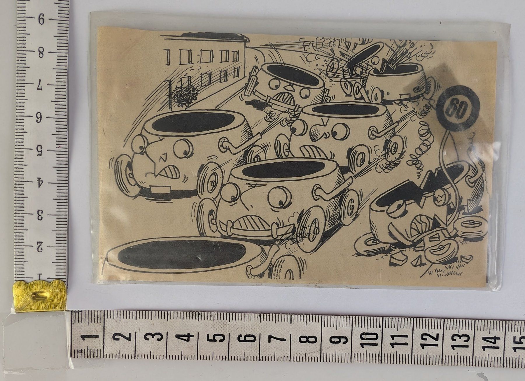Foto & Immagini: Druckerplatte mit Cartoon von Werner Büchi "Altersheim" +... – Usato da Zürich venduto da axolottchen 4
