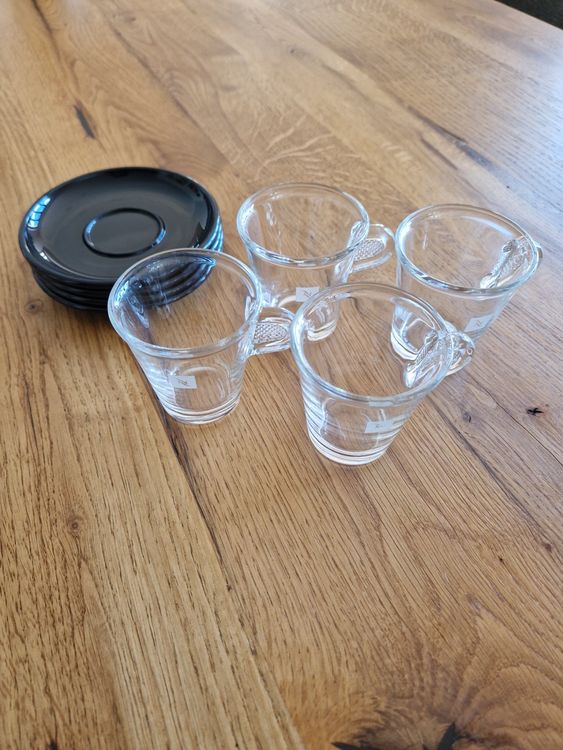 Nespresso View Espressotasse Mit Untertasse – 80 Ml Hartglas, Edelstahl-Untersetzer, Ergonomisches Design