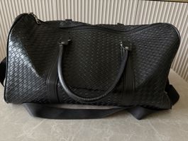 Black Woven Weave Travel Duffel Bag - Stylish! (53)