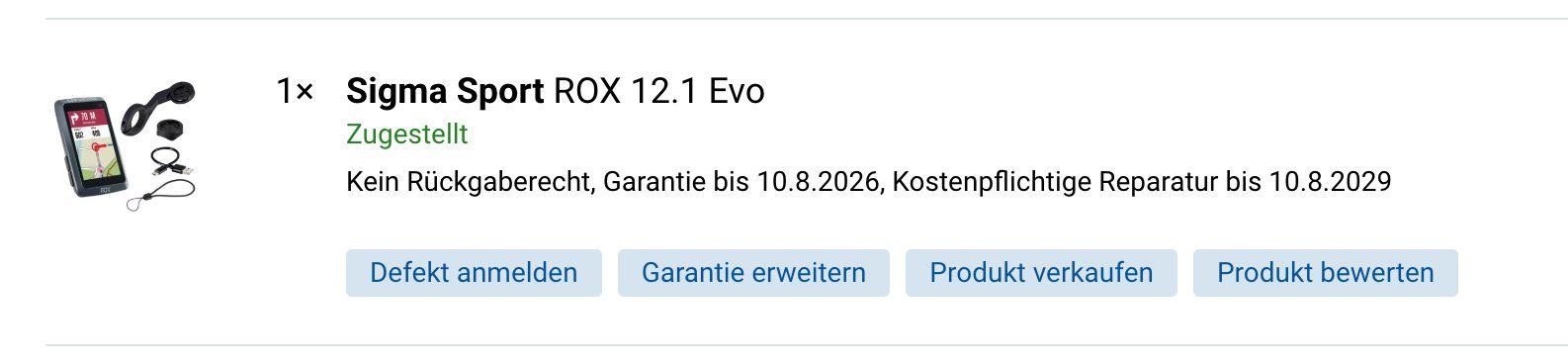 Sigma Computer & Messgeräte: Sigma Rox 12.1 EVO – Gebraucht aus Ettingen von Blauenblau 3