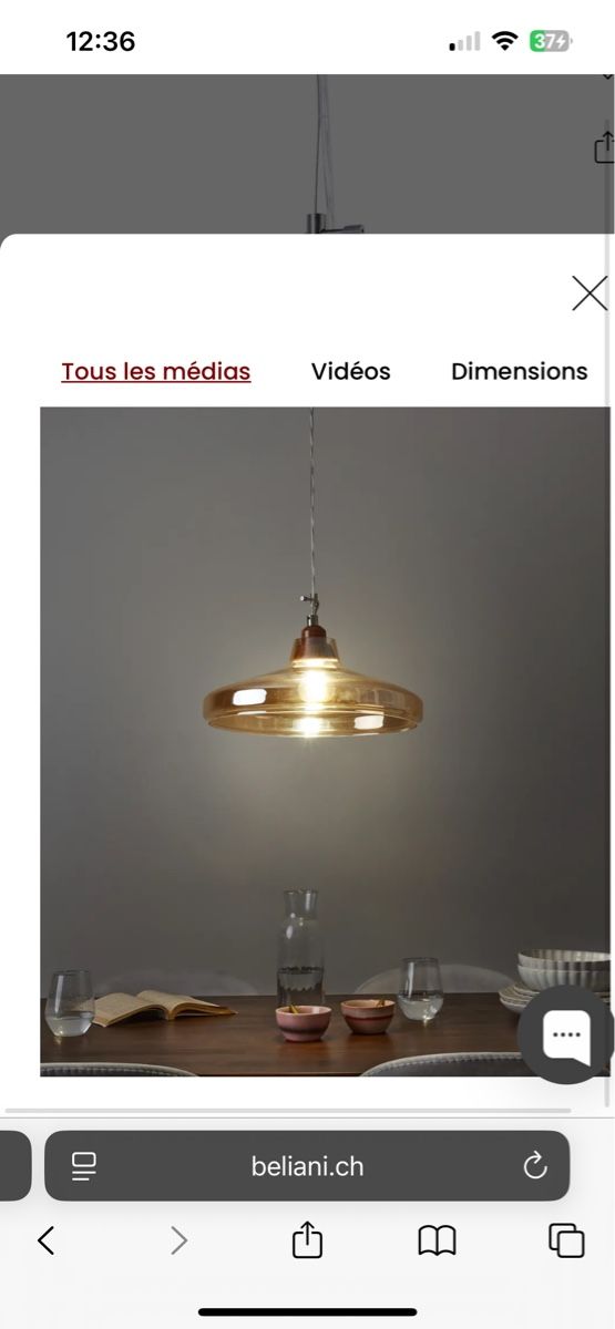 Beliani Lustres & lampes de plafonds: Lampe – Neuf avec emballage d'origine à Villars-sur-Glâne par sar_p8lg 1