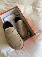 Hermes Mules go Schuhe Wildleder beige neu 37