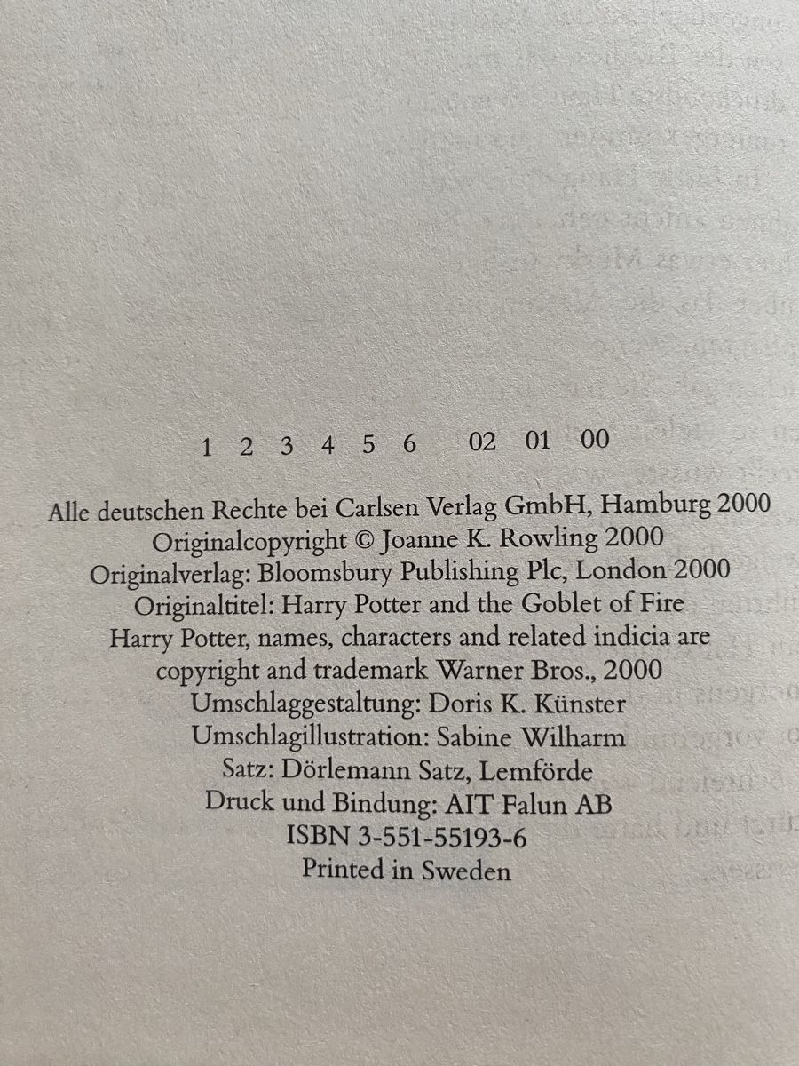 Libri: Harry Potter und der Feuerkelch – Usato da Schwarzenburg venduto da Michellu 5