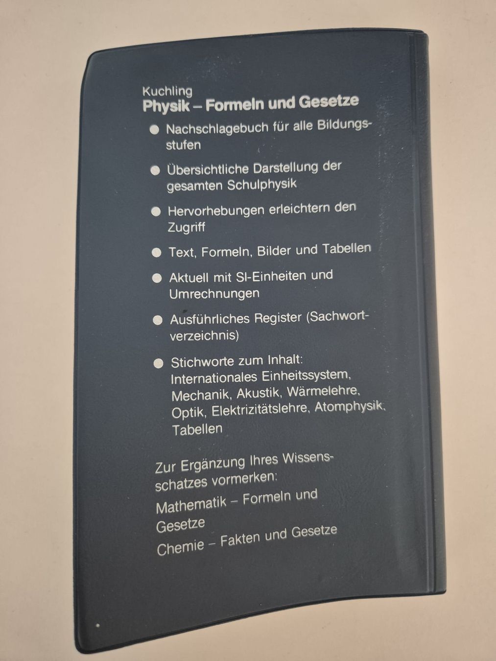 Libri: Physik Formeln & Gesetze Buch – Usato da Zug venduto da Roses0 5