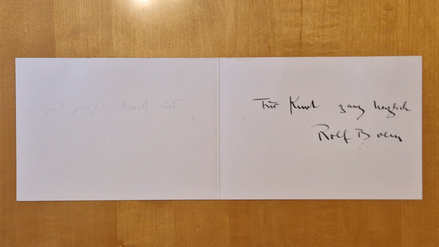 Autografi: Rolf Brem, Original Autogramm auf Karte – Usato da Salmsach venduto da Schusoa 1