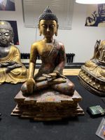 Grosser Buddha Tibet Bronze, vergoldet Handarbeit