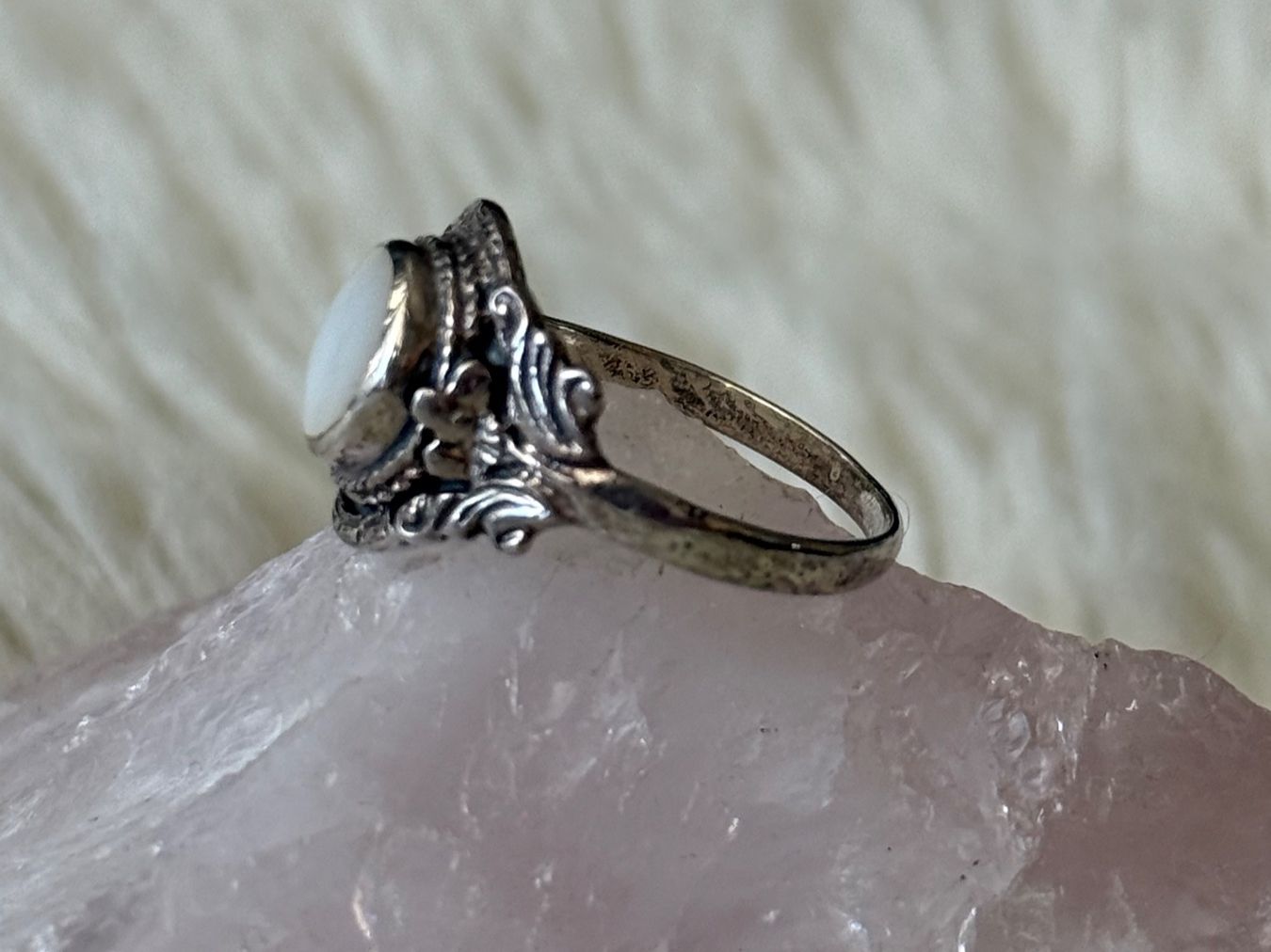 Anelli: Ring Silber 925 mit permlutfarbenem Stein – Usato da Istighofen venduto da Ringparadies 1
