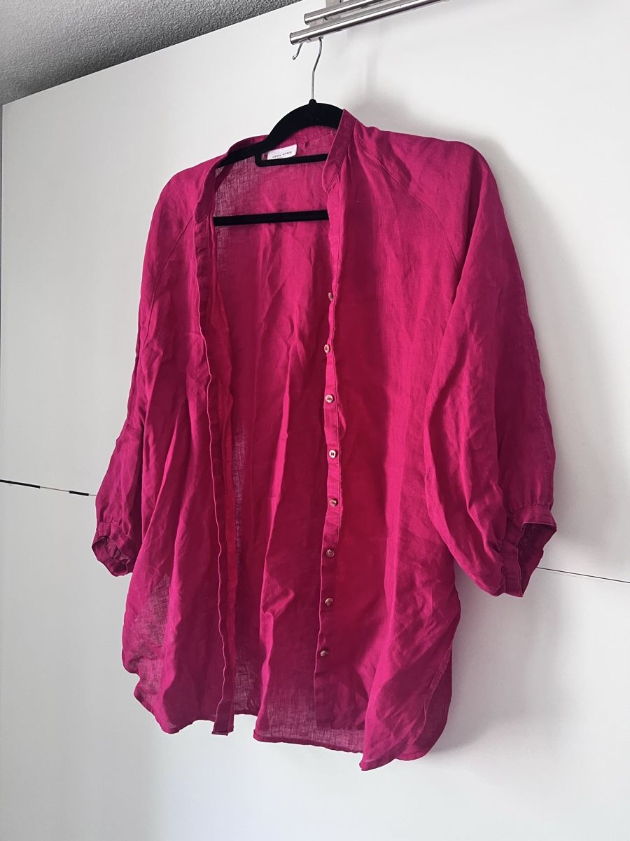 Blusen: GERRY WEBER Bluse Grösse 38 pink Leinen  – Gebraucht aus Unterterzen von syllalex