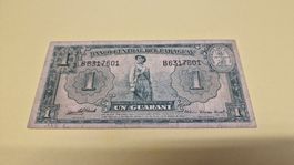 Antike 1 Guaraní Banknote aus Paraguay, Top 1952