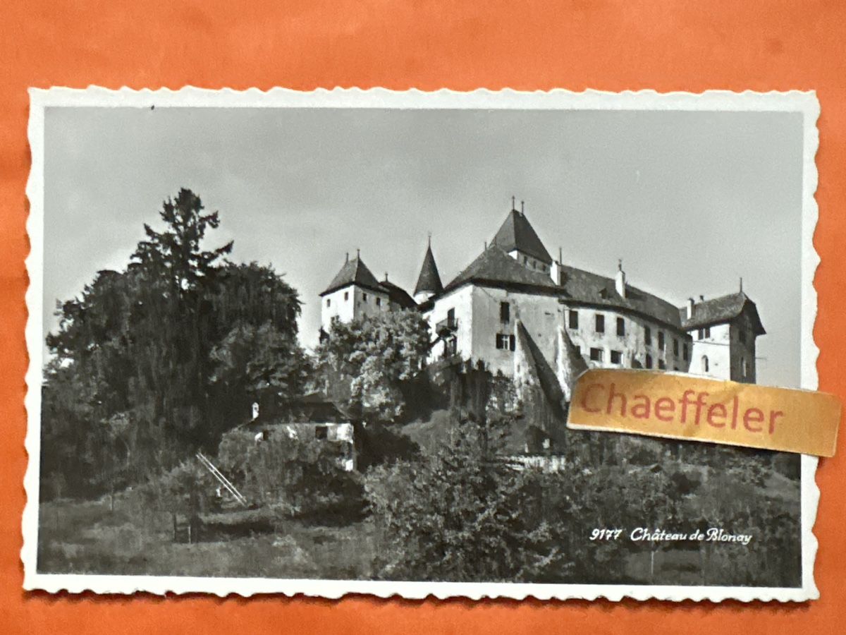 Cartoline postali: 8177  Château de Blonay – Usato da Zürich venduto da Chaeffeler
