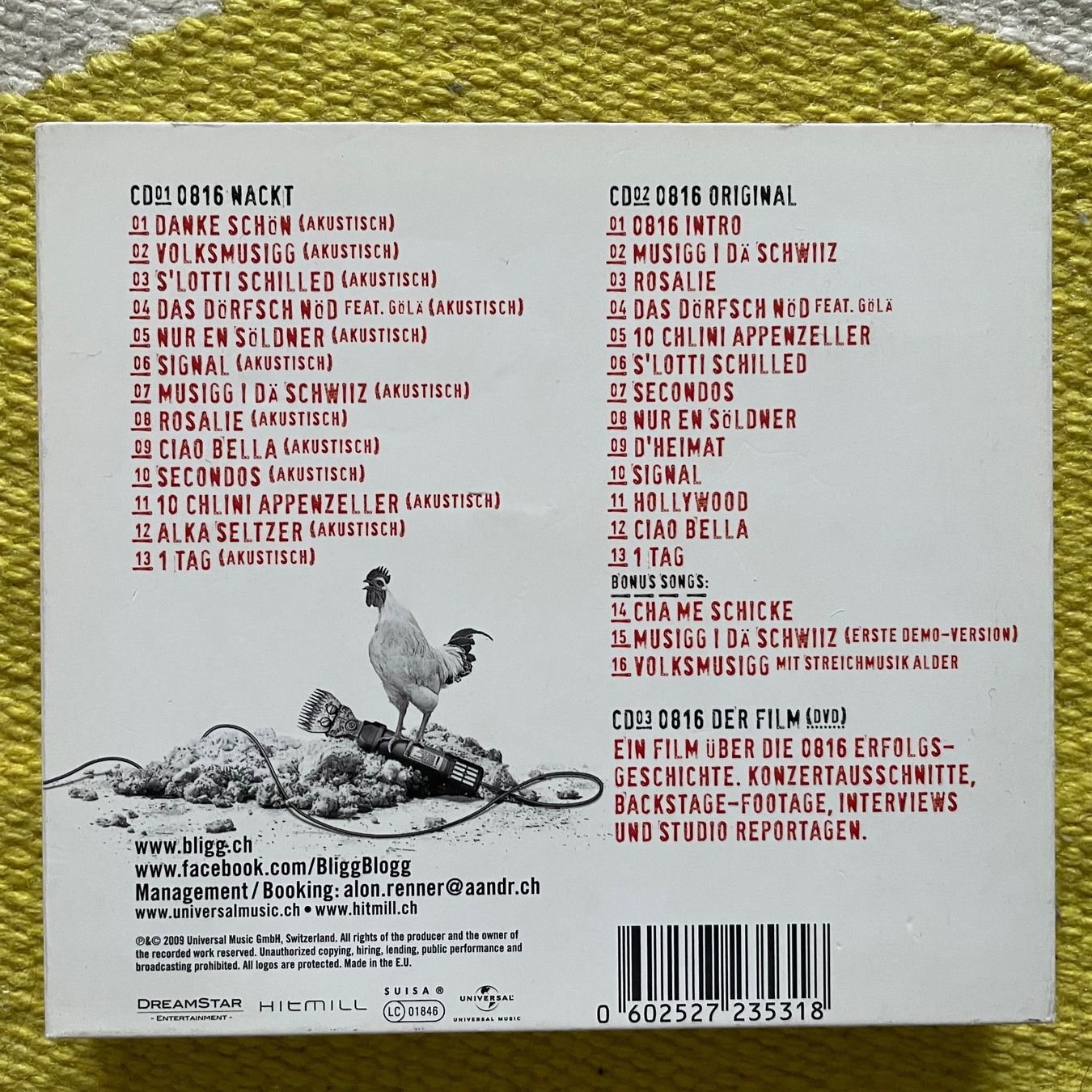 CD: BLIGG-2CD+DVD BOX SET 0816 NACKT (DIGIPACK) – Usato da Rorschacherberg venduto da CD-Roli 1