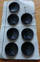 Vintage Knöpfe, 7 Stück, Schwarz, Durchmesser 3cm, Top 