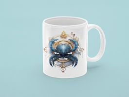 Keramik Tasse Sternzeichen Krebs NEU