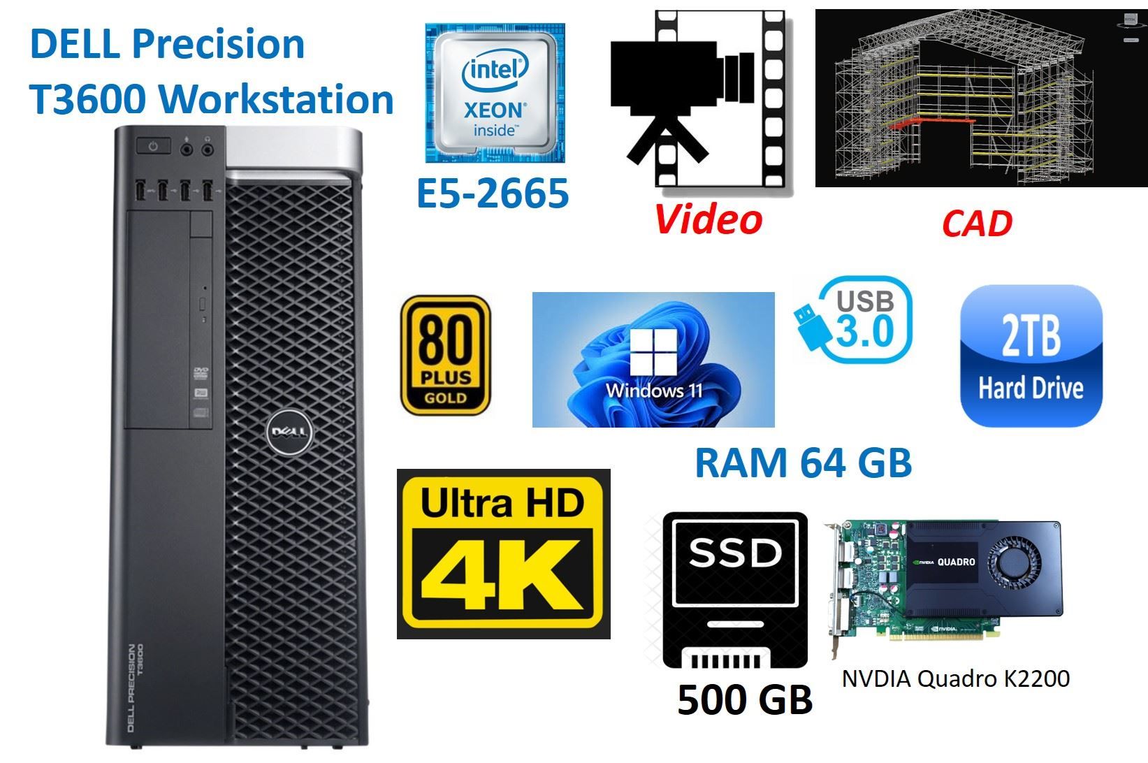 Dell PC: PC Dell Precision Workstation T3600 64GB – Usato da Meggen venduto da bigrother_martin
