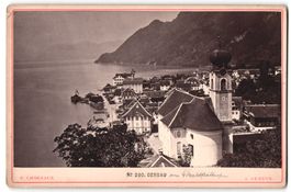 Fotografie Gersau, Blick auf den Ort am 