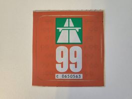Autobahnvignette 1999 (unbenutzt)