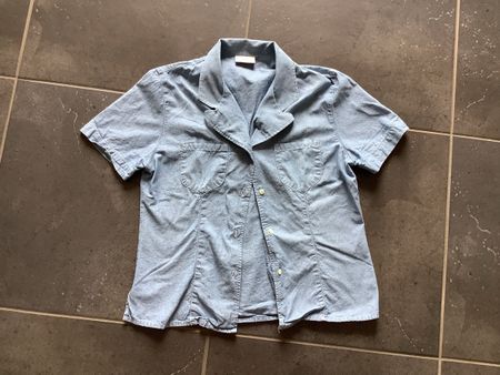 Chemise manches courtes Sisley bleu clair taille S
