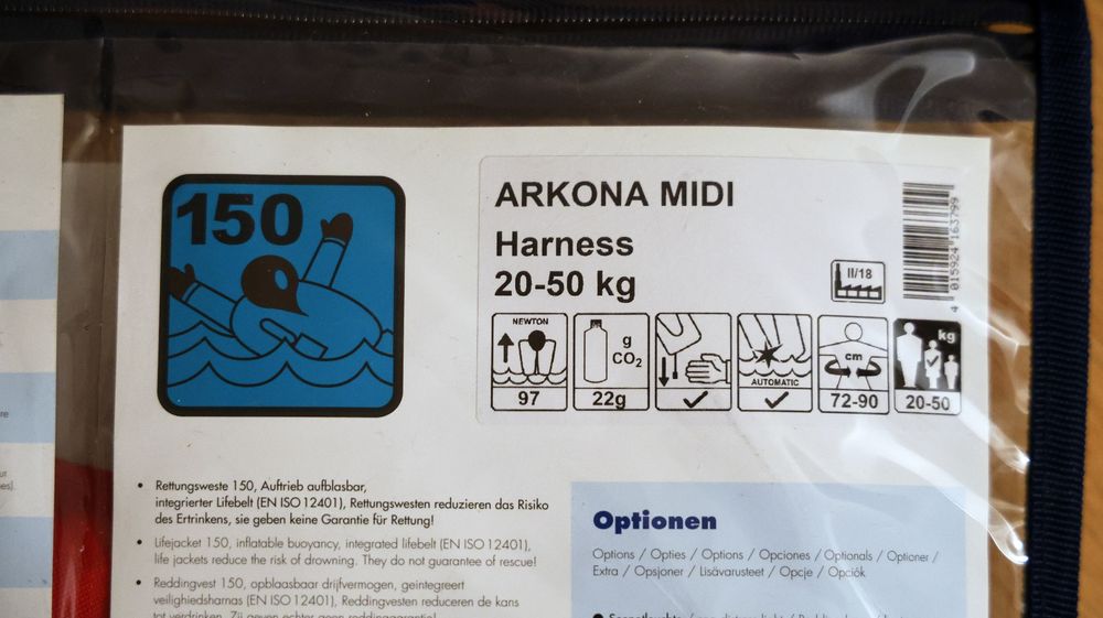 SECUMAR ARKONA MIDI Schwimmweste 20-50kg 6