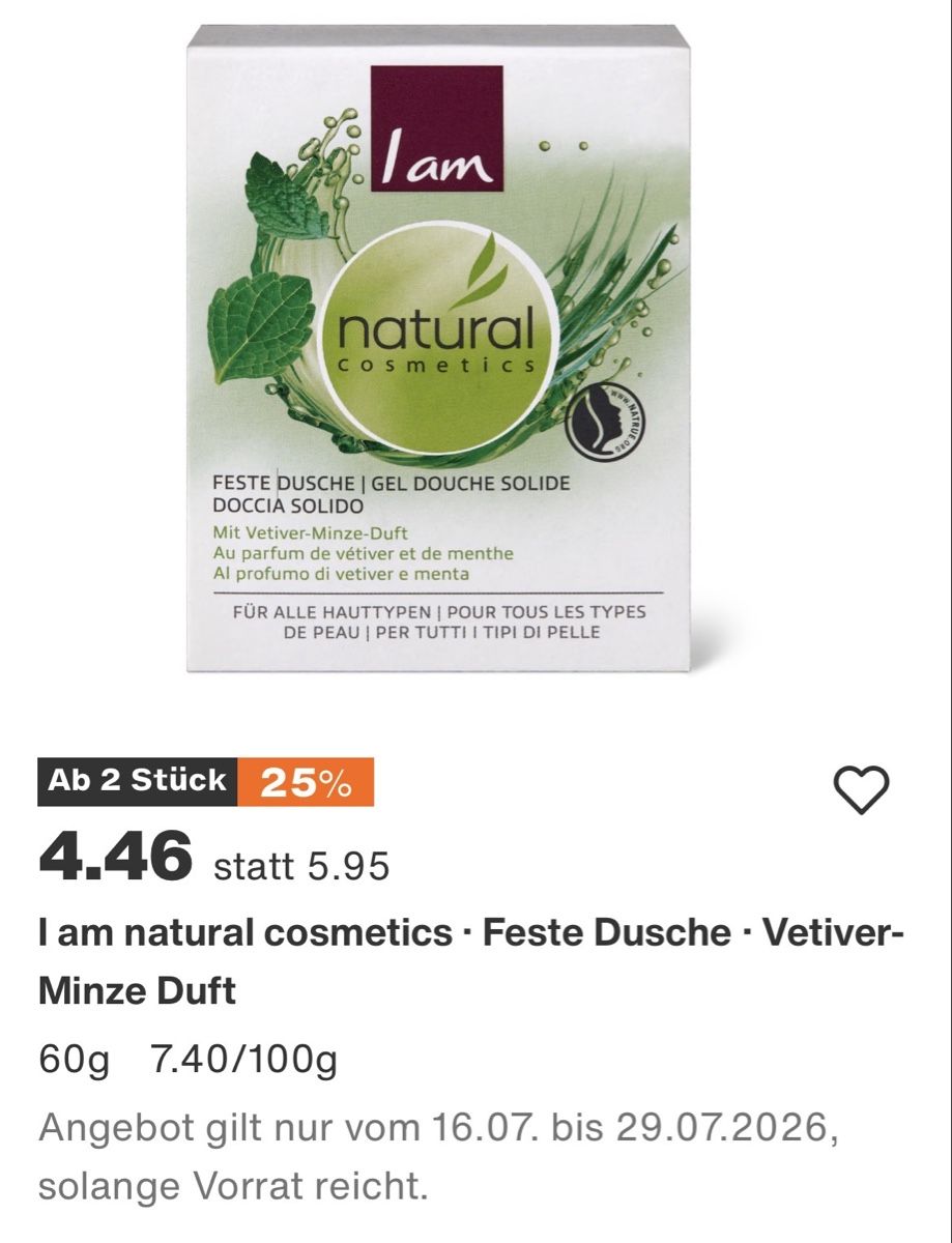 Gesichtspflege: I am natural cosmetics feste dusche neu – Neu und originalverpackt aus Utzenstorf von beatrice.ch 3