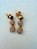 Boucles d'oreilles saphirs diamants
