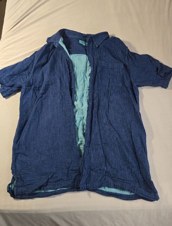Herren Hemd blau kurzarm Grösse XL