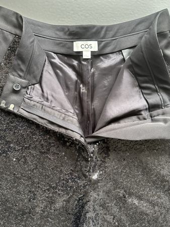 Pantalon à sequins noir