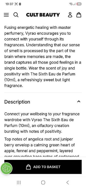 Profumi & Eau de Toilette: The Sixth Eau de Parfüm von Vyrao – Nuovo e nell'imballaggio originale da Uerkheim venduto da Pod23 3