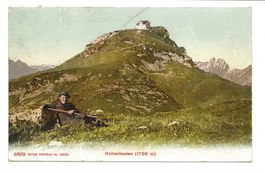 Gasthaus Hoher Kasten (AI) Alpstein - Senn als Hütebub  1907