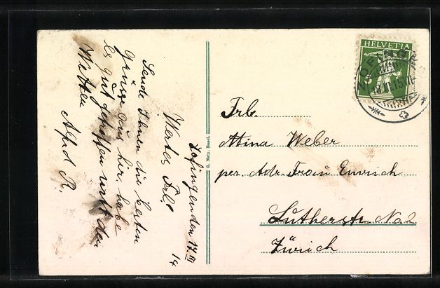Cartoline postali: Zofingen, Kirche, Hirschpark, Thutbrunne – Usato da Berlin venduto da bartko-reher 1