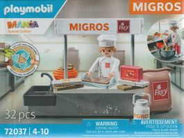 PLAYMOBIL MANIA MIGROS 72037 scatola danneggiata FREY CHOCOL