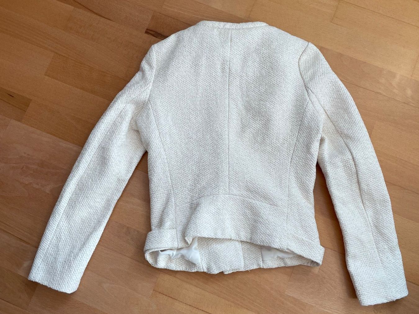 H&M Giacche: H&M Bouclé Jacke, creme-weiss, Grösse 34 – Usato da Hubersdorf venduto da JanasHeartTreasures 3