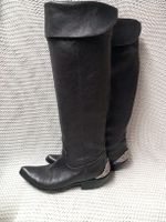Fauzian Jeunesse Leder Cowboystiefel Gr. 36, Overknees