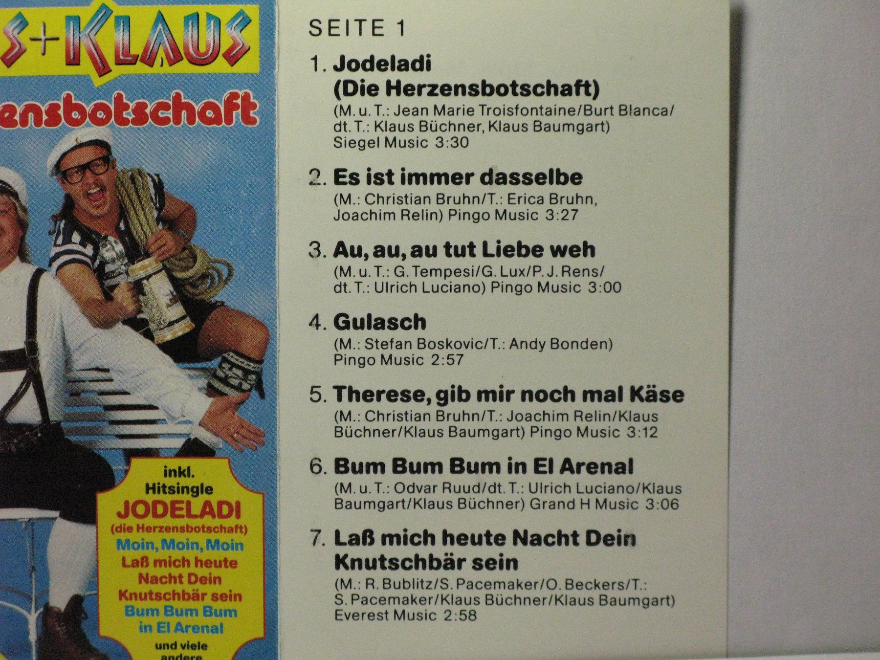 Musicassette: KLAUS + KLAUS,  die Herzensbotschaft – Usato da Langnau i. E. venduto da gf2_29jt 1