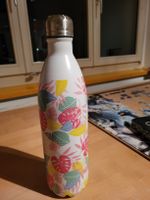 metall trinkflasche 0.95l migros floral bunt gross mit gummi