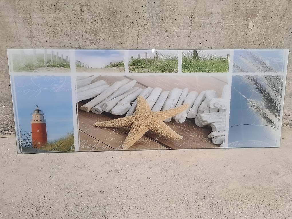 Foto & Immagini: Glasbild Collage Meer, Leuchtturm, Sanddüne – Usato da Rieden AG venduto da Sandra_Waldburger