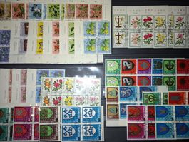 Pro Juventute 4er Blocks ET 1973 - 1982
