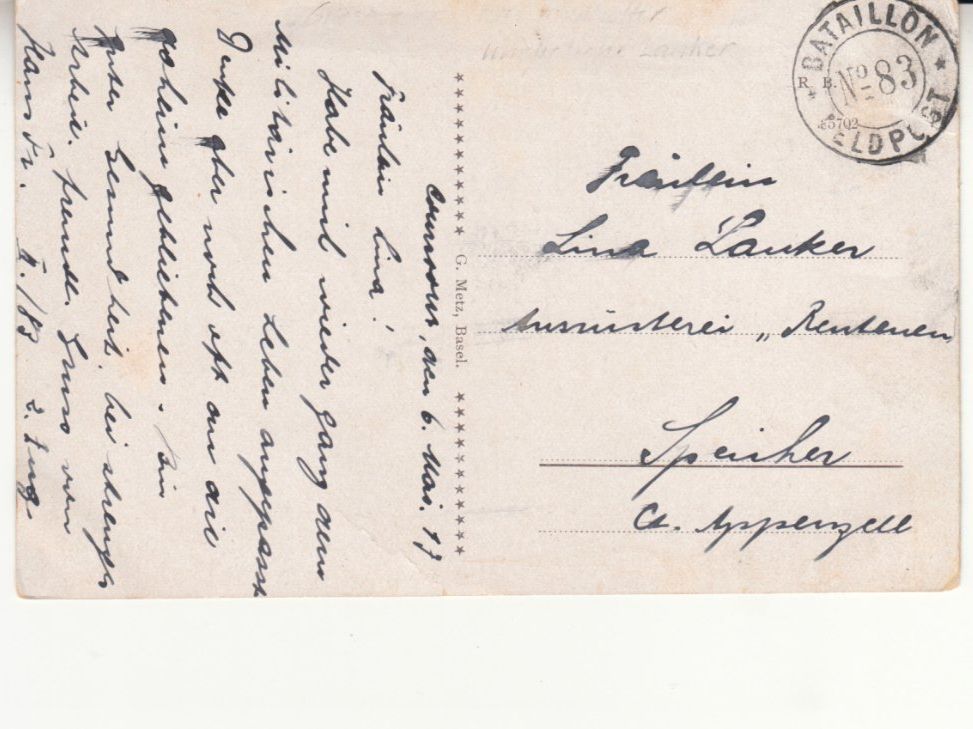 Cartoline postali: Jura 1917 mit ST Feldpost Bataillon 83 – Usato da Bürglen TG venduto da StampGraf 1