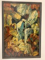 Erwin Stählin 1968 (1901-1970) Kristall Gemälde signiert Nr.