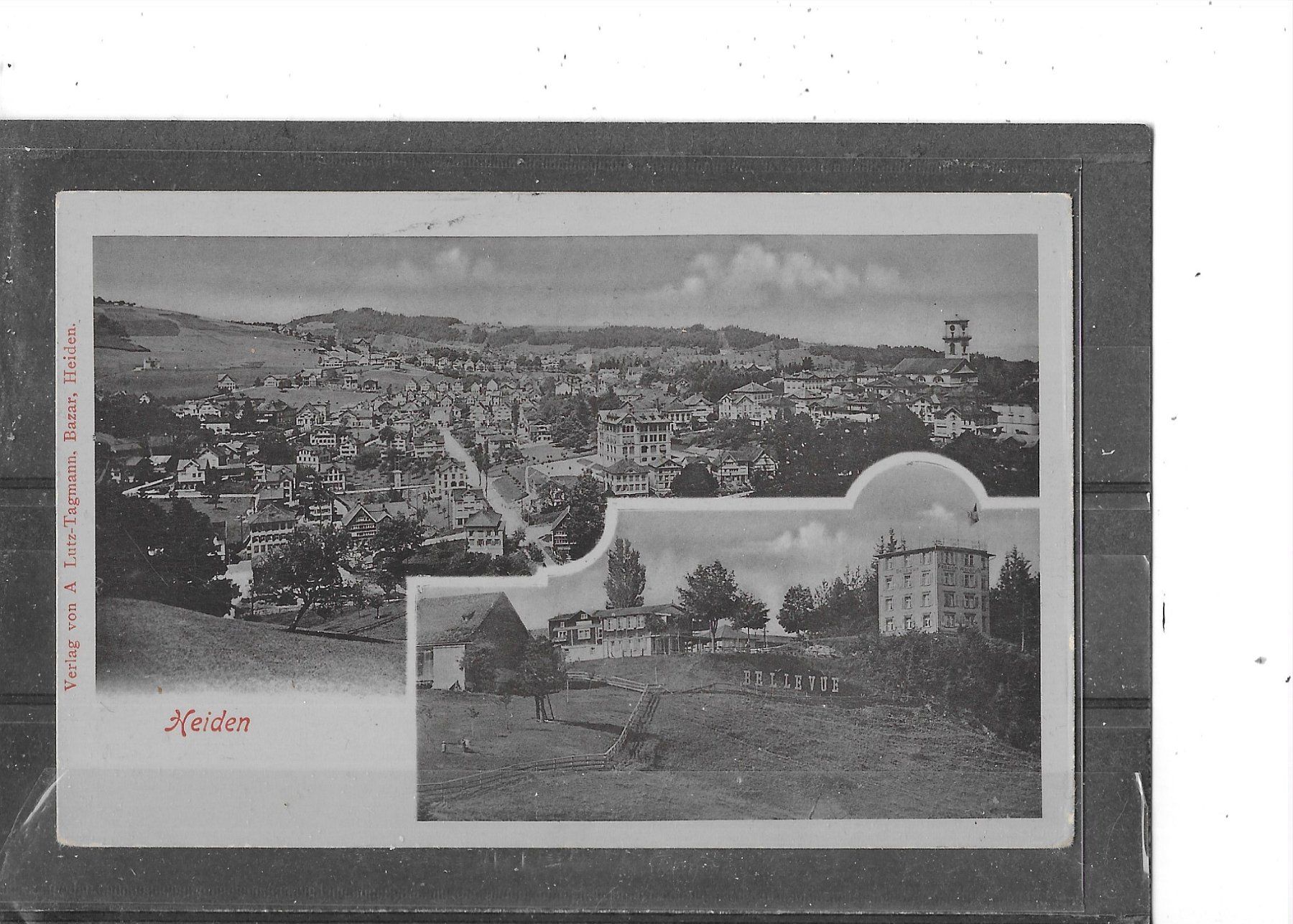 Cartoline postali: AR Heiden 1904 mit Pension Waldruh - Bellevue – Usato da Schocherswil venduto da Wilare