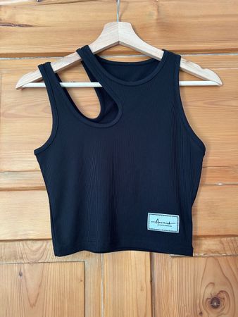 Crop Top, Schwarz, Grösse S, Sommer 
