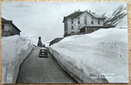 FOTO-AK GOTTHARD-HOSPIZ MIT OLDTIMER
