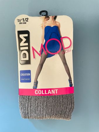 Strumpfhose DIM Collant Taille Size 1/2 hellgrau