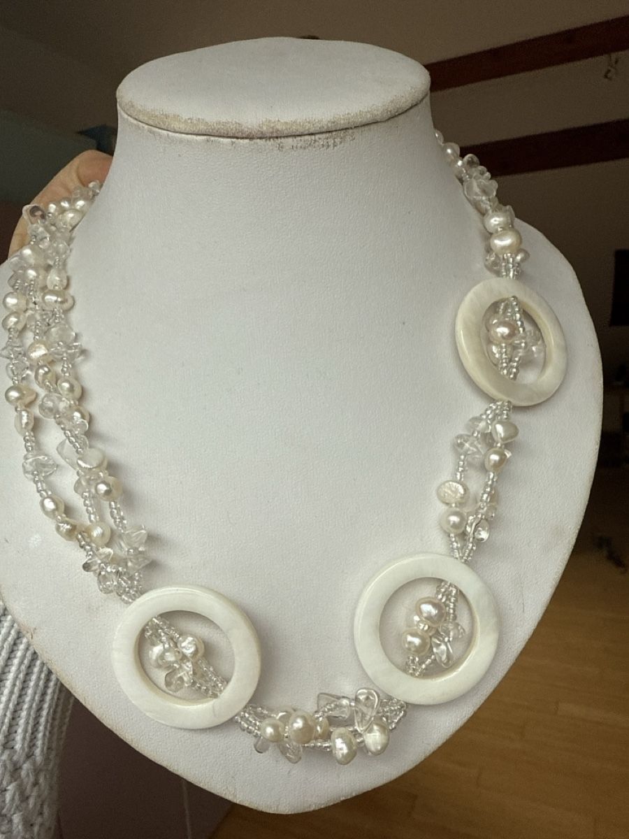 Catenine: Perlmutt, Süsswasserperlen Collier NEU – Nuovo e nell'imballaggio originale da Basel venduto da Chili007 2
