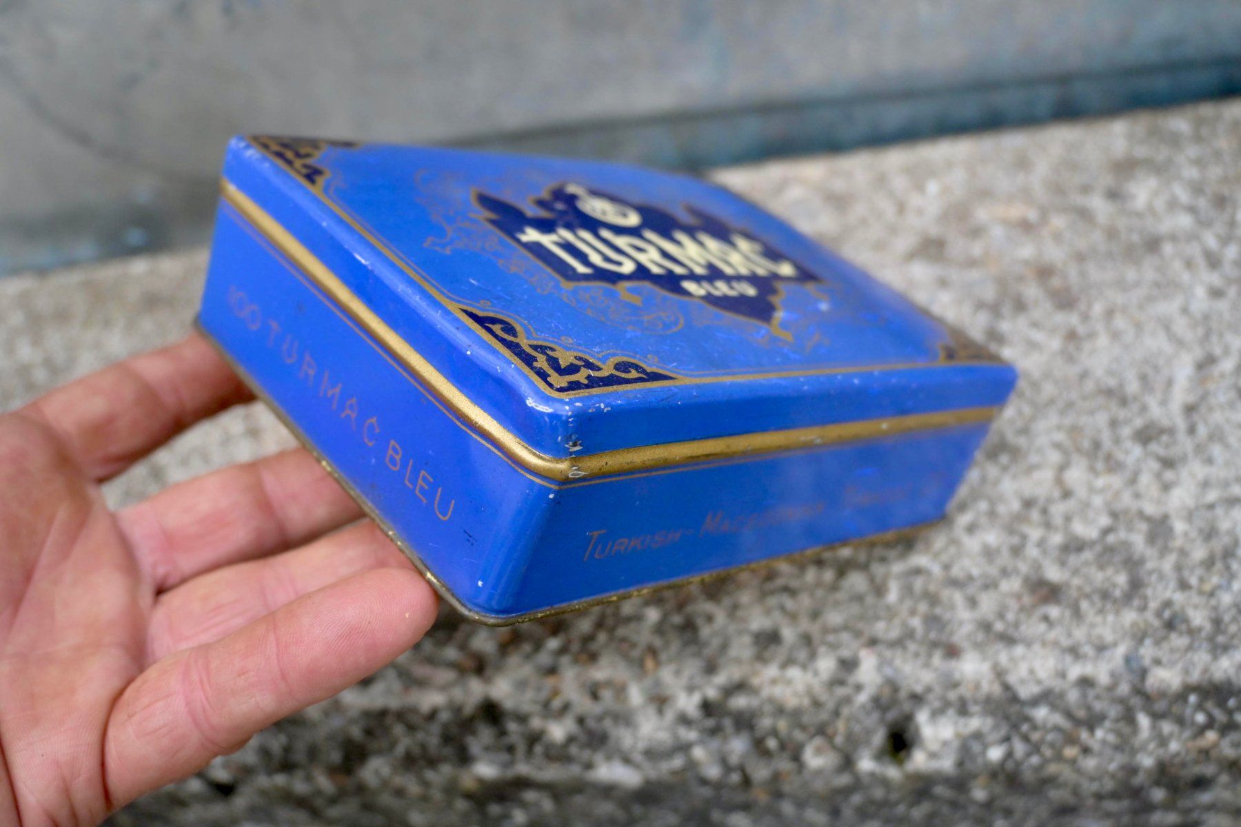 Dosen: Vintage BLECHDOSE Turmac BLEU blau – Gebraucht aus Pfaffhausen von mono_rec 4