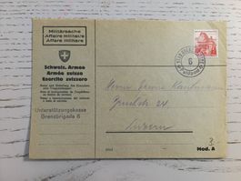 Feldpost Couvert STABGRENZBRIGADE 6